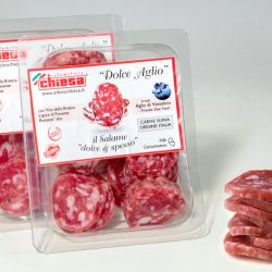 Salame Dolce Aglio Chiesa – włoskie salami z czosnkiem (100g)